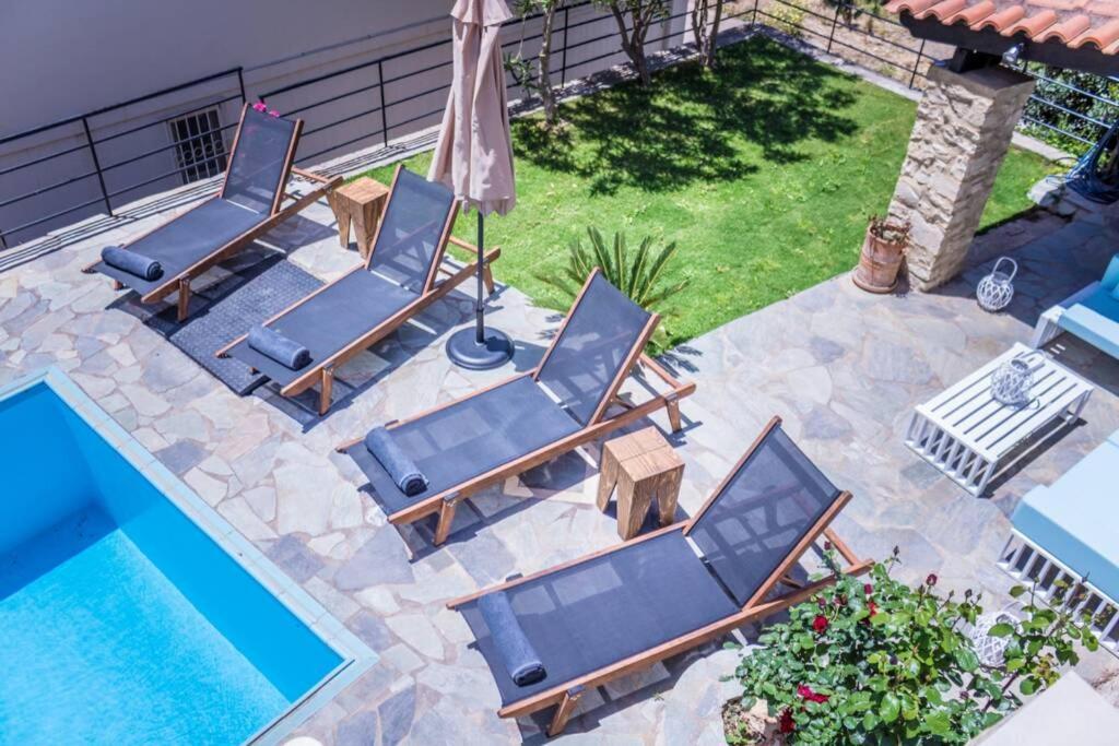 Villa Ventus, 40Sqm Private Pool & Hot Tub! Roussospítion 外观 照片